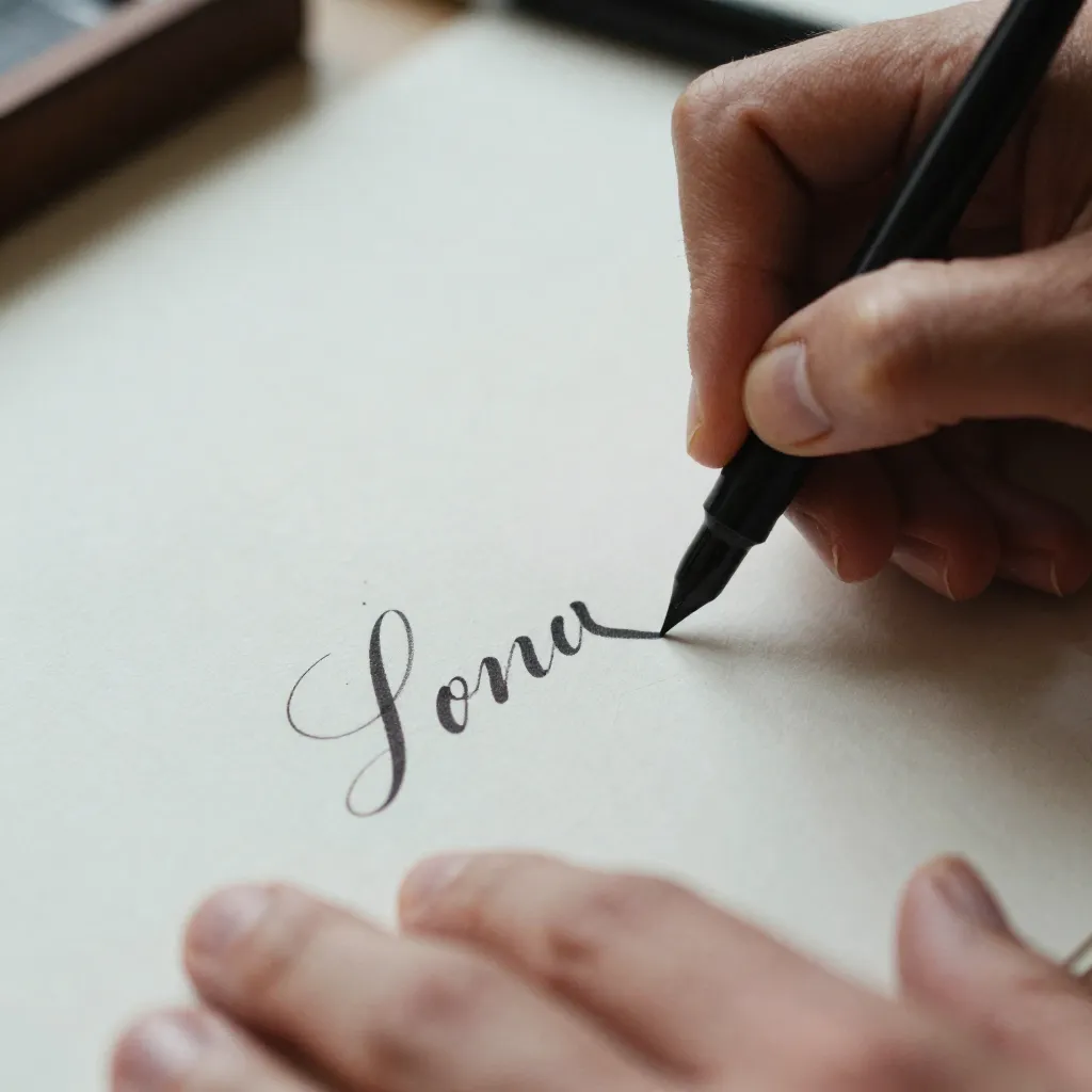 Modern calligraphy sample